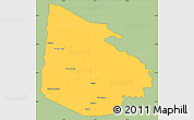 Savanna Style Simple Map of Tieningboue, single color outside