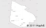 Silver Style Simple Map of Tieningboue, cropped outside