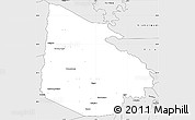 Silver Style Simple Map of Tieningboue