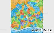 Political Map of Cote d'Ivoire