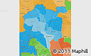 Political Shades 3D Map of Odienne