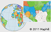 Political Location Map of Kaniasso, highlighted country
