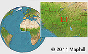 Satellite Location Map of Kaniasso