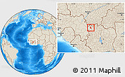 Shaded Relief Location Map of Kaniasso
