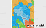 Political Shades Map of Odienne