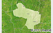 Physical Map of Seguelon, satellite outside