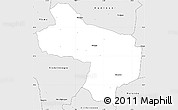 Silver Style Simple Map of Seguelon