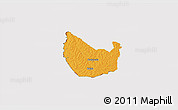 Political 3D Map of Seydougou, cropped outside