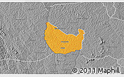 Political 3D Map of Seydougou, desaturated