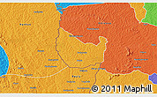Political 3D Map of Seydougou