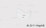Silver Style 3D Map of Seydougou, single color outside