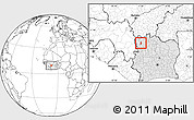 Blank Location Map of Tieme, highlighted country