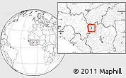 Blank Location Map of Tieme, highlighted parent region
