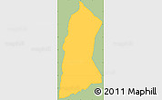 Savanna Style Simple Map of Tieme, single color outside