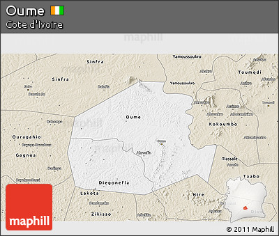Classic Style 3D Map of Oume