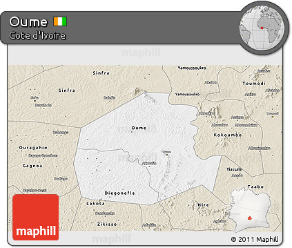 Classic Style 3D Map of Oume