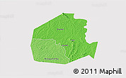 Political Shades 3D Map of Oume, cropped outside