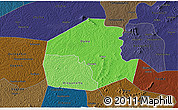 Political Shades 3D Map of Oume, darken