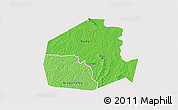 Political Shades 3D Map of Oume, single color outside