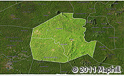 Satellite 3D Map of Oume, darken