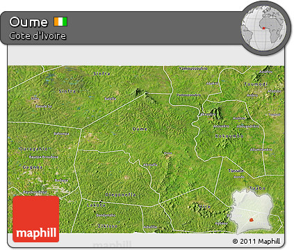 Satellite 3D Map of Oume