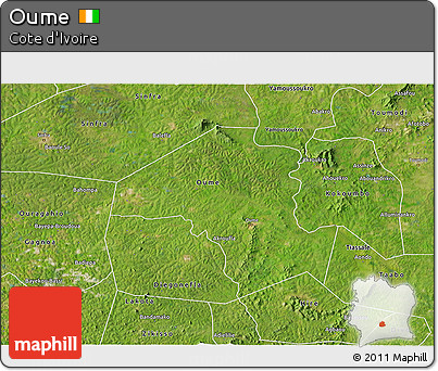 Satellite 3D Map of Oume