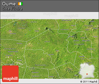 Satellite 3D Map of Oume