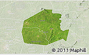 Satellite 3D Map of Oume, lighten