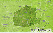 Satellite 3D Map of Oume, physical outside