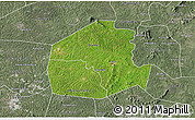 Satellite 3D Map of Oume, semi-desaturated