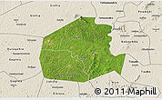 Satellite 3D Map of Oume, shaded relief outside