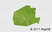 Satellite 3D Map of Oume, single color outside