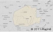 Shaded Relief 3D Map of Oume, desaturated