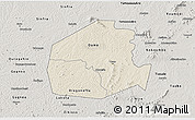 Shaded Relief 3D Map of Oume, semi-desaturated