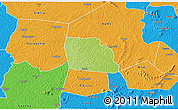 Physical 3D Map of Diegonefla, political outside