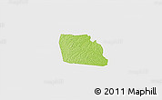 Physical 3D Map of Diegonefla, single color outside