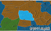 Political 3D Map of Diegonefla, darken
