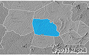 Political 3D Map of Diegonefla, desaturated