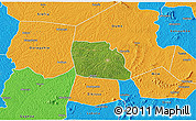 Satellite 3D Map of Diegonefla, political outside