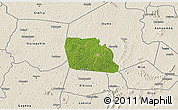 Satellite 3D Map of Diegonefla, shaded relief outside
