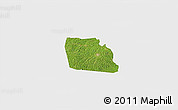 Satellite 3D Map of Diegonefla, single color outside