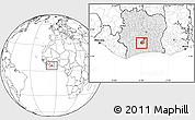 Blank Location Map of Diegonefla, highlighted country, highlighted parent region