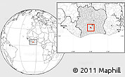 Blank Location Map of Diegonefla, highlighted country