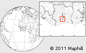 Blank Location Map of Diegonefla, highlighted parent region