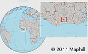 Gray Location Map of Diegonefla
