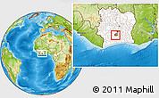 Physical Location Map of Diegonefla, highlighted country, highlighted parent region