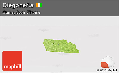 Physical Panoramic Map of Diegonefla, cropped outside