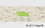 Physical Panoramic Map of Diegonefla, shaded relief outside