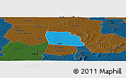 Political Panoramic Map of Diegonefla, darken