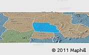 Political Panoramic Map of Diegonefla, semi-desaturated